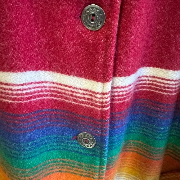 Woolrich wool x-large vintage blanket western 
southwest Aztec striped jacket - Picture 4 of 13